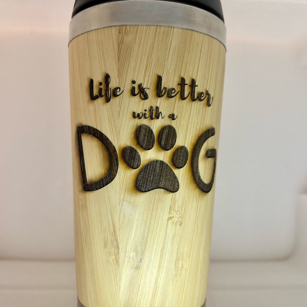 Dog Lover's Bamboo Travel Mug